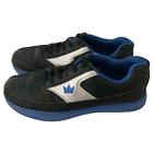 Brunswick Shoes Men 8 Black Royal Blue Renegade Bowling Athletic Performance