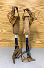 Vintage Klein Tools 8210 L r Tree Pole Climbing Spikes Gaffs Adjustable Leather