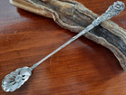 Sterling Silver Paye   Baker Daisy Long Handled Slotted Olive Spoon  No Mono