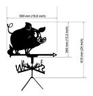 Pig Metal Weathervane  Weather Vane  Home Roof Decor  Piglet  Boar