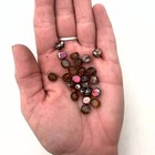 Faceted Brown Silver-pink Finish Czech Glass Oval Table Cut Beads  8mm   brcg4 