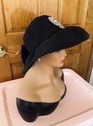 New Stunning Black Audrey Hepburn Hat Nylon Rain Sun Wedding Church Party Derby