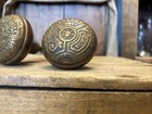 Antique Solid Brass Ornate Embossed Door Knob Set Metal Vintage Embossed Unique