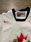 Rare Nike World Jr Team Canada Iihf Semi Pro Large White Hockey Jersey W 2 Caps 