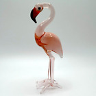 New Collection  Murano Glass Handcrafted Unique Pink Flamingo Figurine Size 2