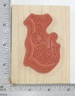 Uppercase Monogram Letter  j  From Alphabet Soup Wood Mount Rubber Stamp