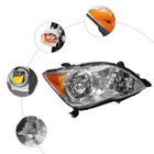 Replacement Headlights For 2008-2010 Avalon Chrome Clear Lens Driver Passenger