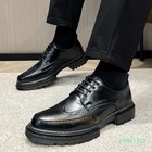 Men s Business Brogue Leather Shoes Dress Lace Up Casual Formal Wing Tip Formal