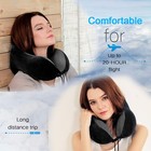 Travel Pillow  Best Memory Foam Neck Pillow Head Support Soft Black 