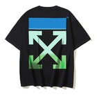 Off White T-shirt Tee Black Fluid Letter Print Graphic Tee Short Sleeved Size