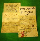 Lot Of 6 Qsl Cb Cards - Printed On Wallpaper