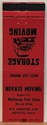 Novato Moving Novato Ca California Mollerup Van Lines Vintage Matchbook Cover