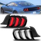 For 2015-2023 Ford Mustang Euro Clear Led Sequential Tube Tail Lights Brake Lamp