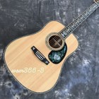 D-100 Deluxe Natural Acoustic Guitar Ebony Fingerboard Real Abalone Inlay Stock