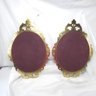 Vintage Angelus Millet Wall Art Gold Ornate Filigree Bubble Glass Frame 17 x12 