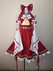Hakurei Reimu Cosplay Costume Touhou Project Witch Dress Full Set Halloween