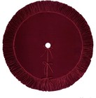 Starry Dynamo 60    Burgundy Velvet Christmas Tree Skirt Ruffled Luxury New