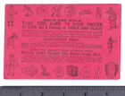 Rare Baseball Equipment C 1908 Indian Corn Flakes Battle Creek Cereal Offer Card