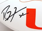 Ray Lewis Autographed Miami Hurricanes Logo Football- Beckett W  black