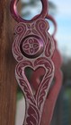 Don Ricardo Engraved Aluminum Western Curb Bit     Heart Shank     Pink Anodized