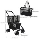 Collapsible Shopping Cart Utility Trolley Cart With Removable Tote swivel Wheels