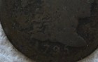 1795 Pe 1c Bn Liberty Cap Large Cent Rare Key Date  Full Date Fine Clip Pitting