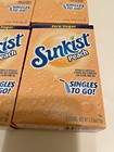 Sunkist Peach Singles To Go Drink Mix Zero Sugar 10 Boxes  60 Packets  New