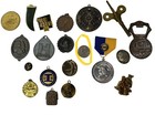 Lot Of Vintage Mixed Medals Pendants Coins Bottle Opener Junk Drawer