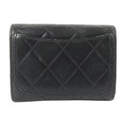 Chanel Cc Shw Card Case Card Holder Lambskin Leather Black