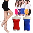 Summer Women High Waist Skirt Solid Color Elastic Pleated Skirt For Office Lady 