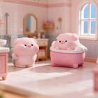 6 18 30pcs Pink Bathing Pig Bathroom Figurine Desk Miniature Fairy Garden Decor