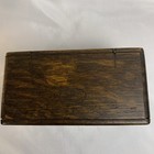 Singer Sewing Machine 1889 Antique Metal-hinged Felt Lined Oak Puzzle Box Empty