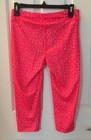 Under Armor Heat Gear Pink Dots Capri Tights Girls Youth Size L Logo Athletic