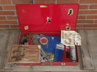 Vtg 1938 Gilbert Erector Set With Box   Instruction Book-not All Parts Present