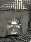 Beige Hour Women s Sports Bra Leggings Biker Short Set Black Athletic Size Large