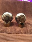2 Vtg Antique Justrite Stream Lined Brass Coal Miner s Carbide Lamp Lanterns Usa