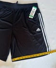 Adidas Aeroready Soccer Shorts Mens Xl Navy Black white Stripe Nwt Athletic