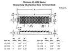 Philmore 13-1506 Heavy Duty 6 Pole 30a Dual Row Terminal Block Barrier Strip 