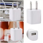 White 1a Usb Power Adapter Ac Home Wall Charger Us Plug For Iphone 5 6 7 8 Lot