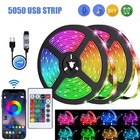 5v Usb Led Strip Lights Tv Back Light 5050 Rgb Color Changing With 24key Remote