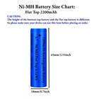 18650 Battery Charger With 2 Pack 3 7v 2200mah Flat Top Battery Ni-mh  2 Bay    