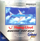 Gemini Jets Gjhlf308 Hapag Lloyd 737-800 Boeing 1 400 Scale Die Cast Model