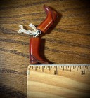 Antique Vintage Art Deco Bakelite Red Riding Boot Pair Pendants Charms