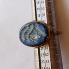 Rare Antique Style Bronze Ring     Ornate Engraved Pattern Statement Piece