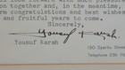 Yousuf Karsh Typed Signed Letter Milton Pummell St Catharines Adult Educationtsl