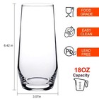 Highball Glasses Set Of 4 tall Drinking Glasses 18oz clear Cocktail Glass Cup   