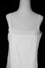 Antique Edwardian-1920 s French White Cotton Slip With Crochet Med Exc Condition
