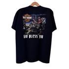 Vintage Jesus Christ Harley Davidson Motor Hugging God Bless You Rare Xl Reprint