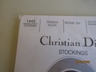 Vtg 2 Pack Christian Dior 1443 Sandal Foot Stockings French Taupe Size 10 1 2