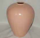 Haeger Light Pink Salmon Colored 9  Floral Pottery Vase Dated 1986